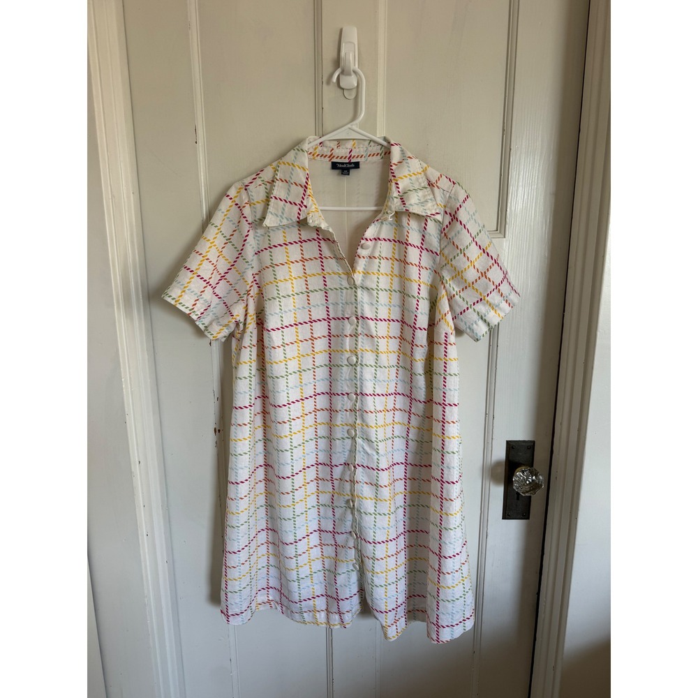 ModCloth Intersection of Extraordinary rainbow plaid dress size 1x